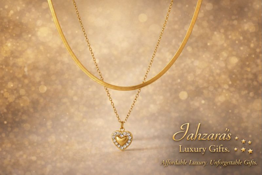 18K Gold Heart Blade Chain Necklace | Minimalist Heart Pendant