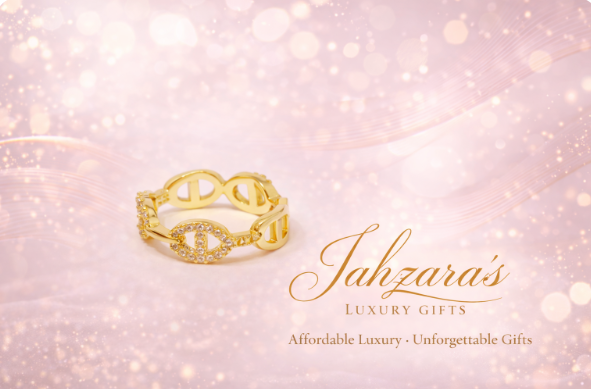 Delicate CZ Pattern Ring - Gold Plated