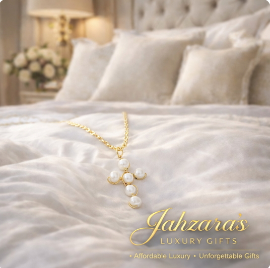 Good News Pearl Cross Necklace - Gold Plated