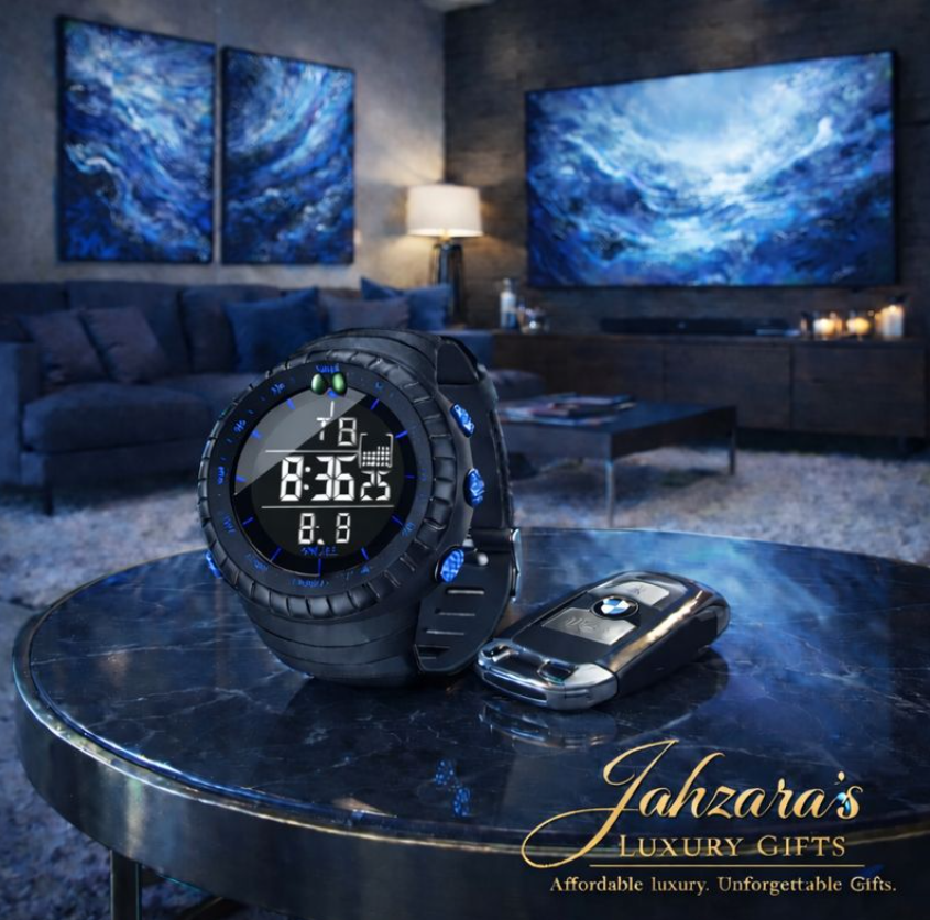 Men's Blue Outdoor Digital Sports Watch | Luminous Waterproof Multi-Function