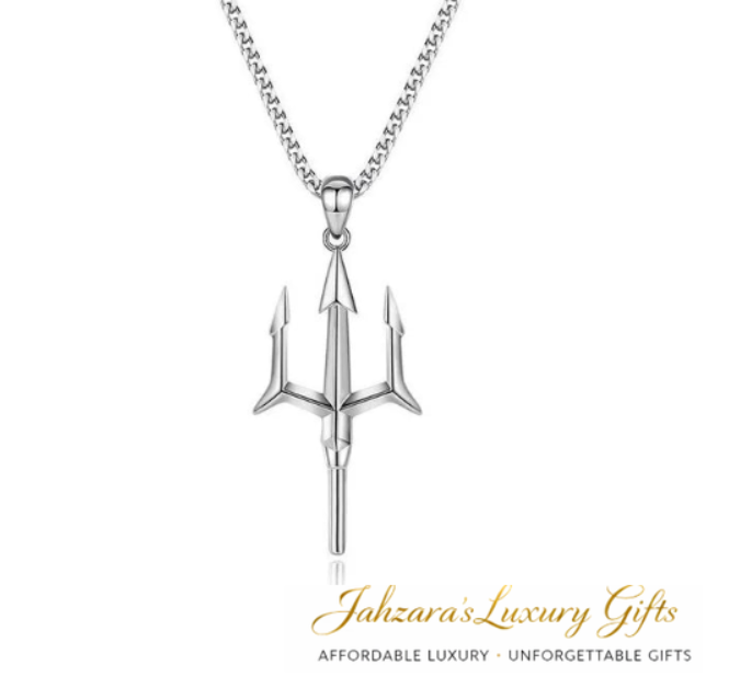 Trident Pendant Necklace — Stainless Steel with Chain