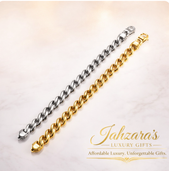 Diamond Rhombus Pattern Cuban Link Bracelet - Titanium Steel