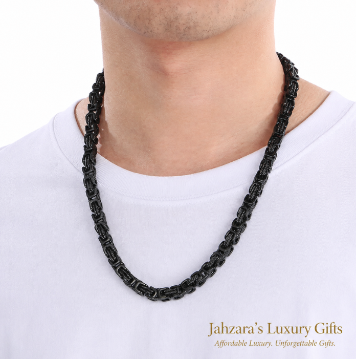 Emperor Chain Necklace — Ion Plated Stainless Steel | Black, Silver & Gold