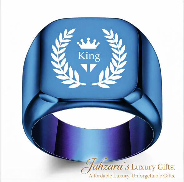 King Crown Signet Ring — Titanium Steel | Gold, Silver, Black & Blue