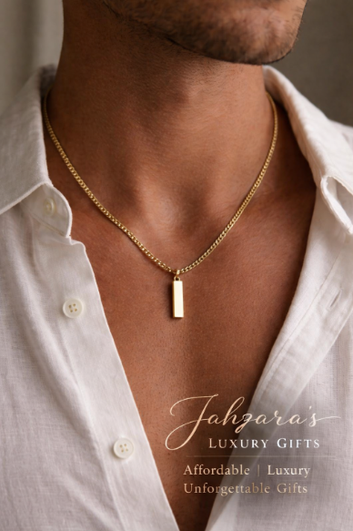 Double Layer Bar Pendant Necklace | 18K Gold & Silver | Stainless Steel