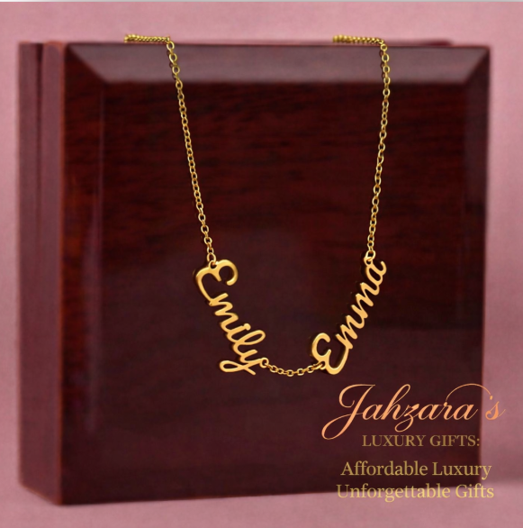 Personalized Multi-Name Necklace | Custom Cursive Script | Luxury Gift Box