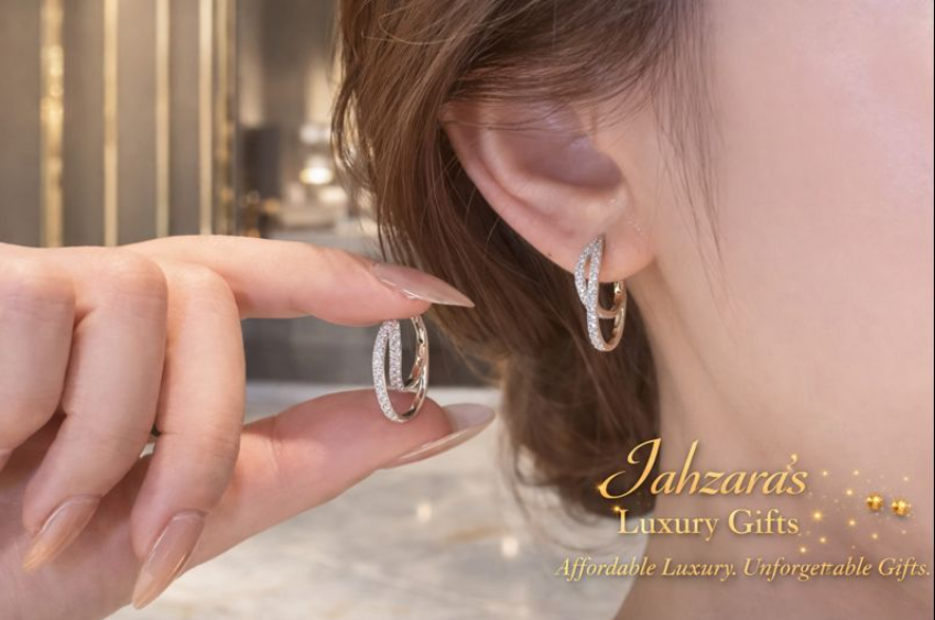 Double Layer Zircon Cross Earrings | S925 Silver Platinum Plated
