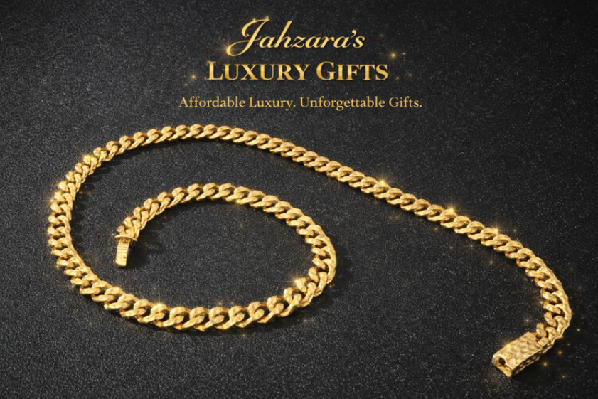 Gold Geometric Cuban Link Chain Necklace | Bold Street-Luxury Style