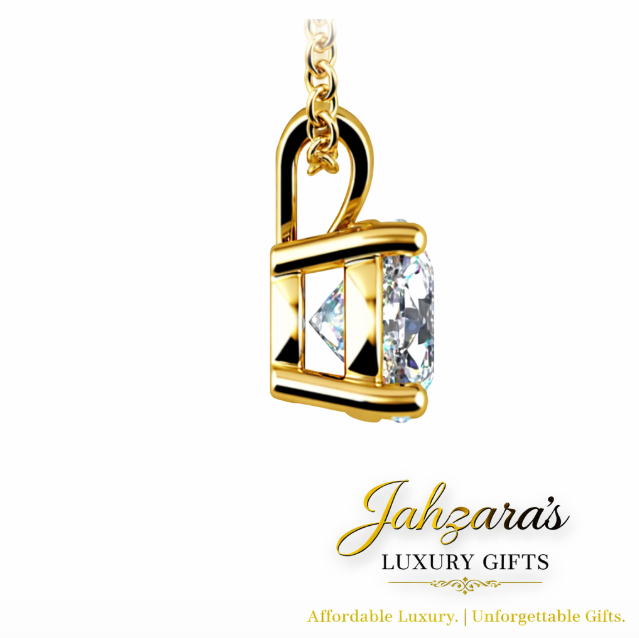 Lab Grown Diamond Solitaire Pendant — 0.5 & 0.75 Ctw | 14K White & Yellow Gold | AGI Certified