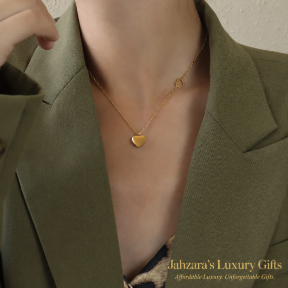 Dual Heart Pendant Necklace | PVD Gold, Rose Gold & Silver | 304 Stainless Steel