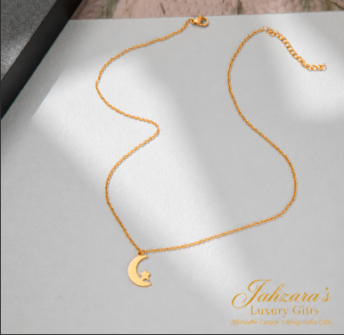 Celestial Moon & Star Pendant Necklace | Gold & Silver | 316L Stainless Steel