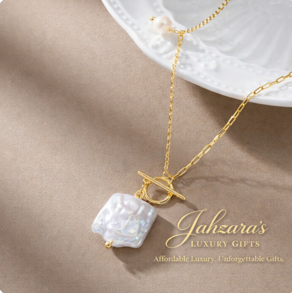 925 Sterling Silver Geometric Pearl Pendant Necklace