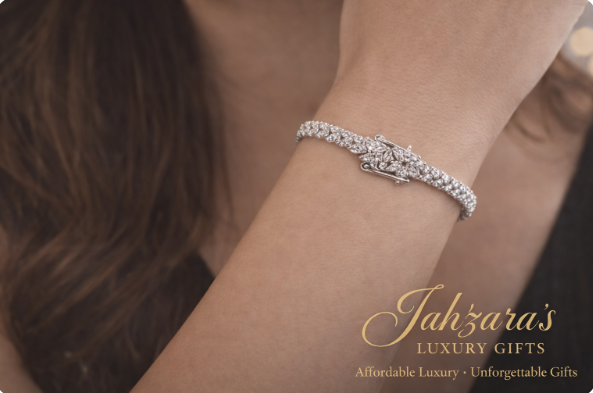 Diamond Wheat Chain Bracelet | Platinum-Plated 925 Sterling Silver
