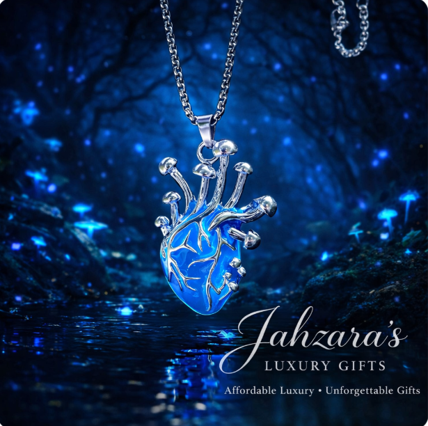 Luminous Anatomical Heart Pendant Necklace — Glow in the Dark