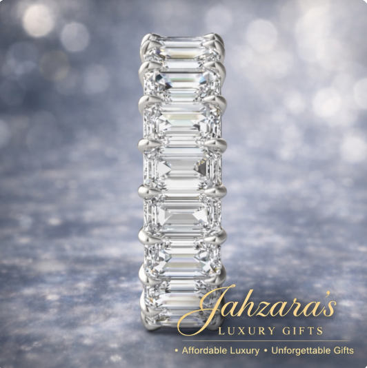 6.25 CTW Emerald Lab Grown Diamond Eternity Ring - 14K White Gold