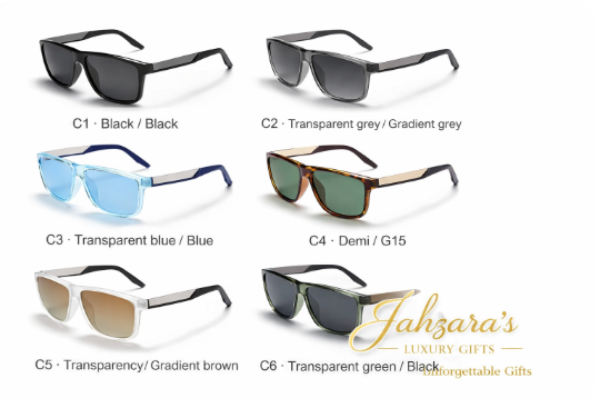 JAHZARA'S Modern Square Sunglasses - Premium TAC Lens