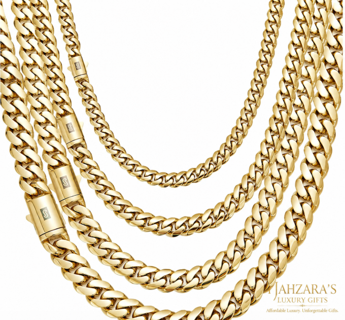 Gold Cuban Link Chain Necklace - Jahzara's Luxury Gifts