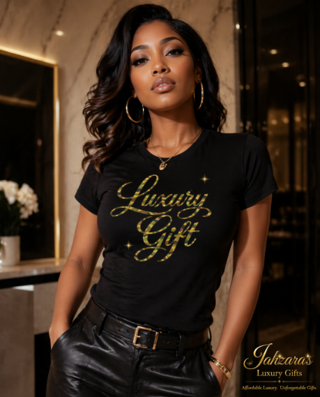 Luxury Gift Signature Tee — Gold & Camo Edition