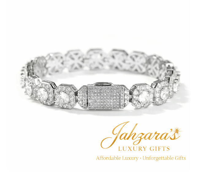 Iced Out Tennis Bracelet - CZ Diamond Cuban Link
