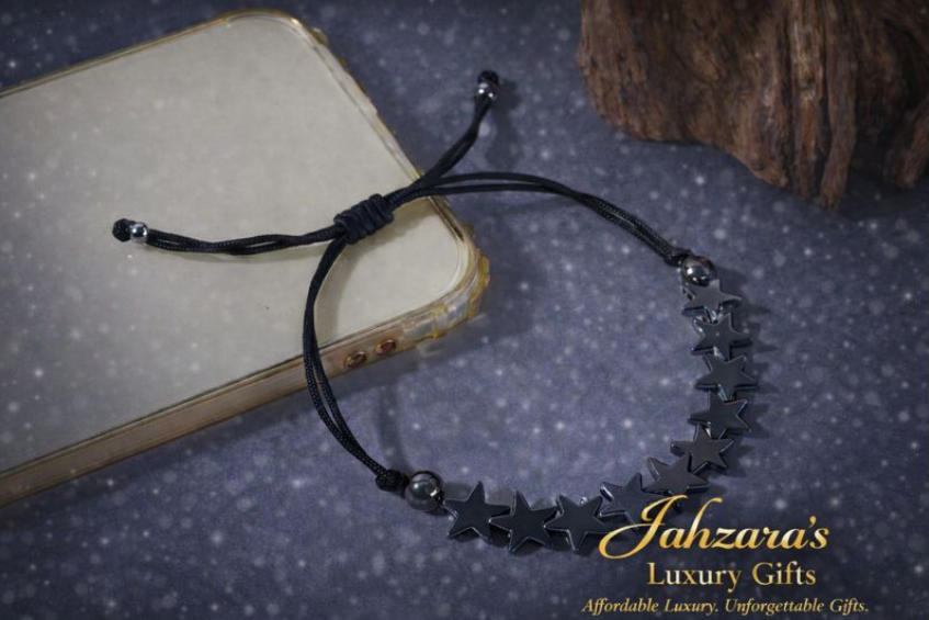 Punk Star Drawstring Bracelet – Black Iron Ore