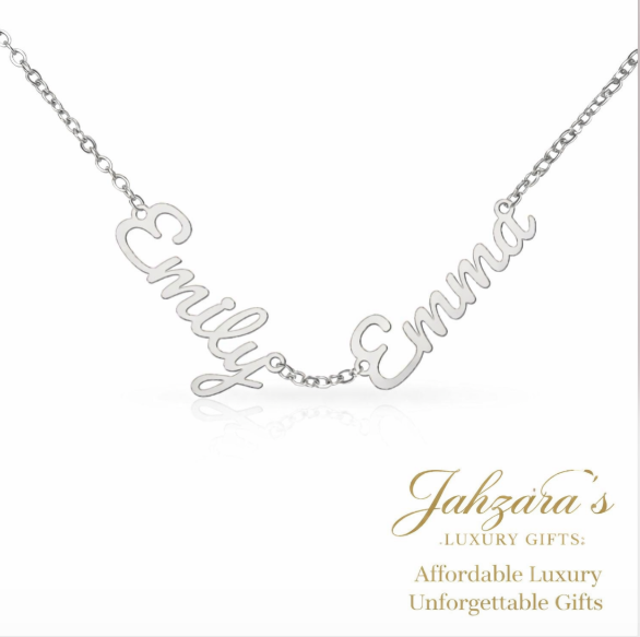 Personalized Multi-Name Necklace | Custom Cursive Script | Luxury Gift Box