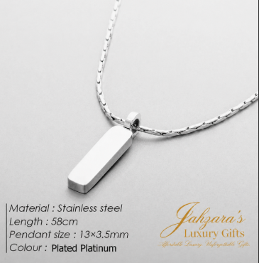Minimalist Bar Pendant Necklace | PVD Gold & Silver | 304 Stainless Steel