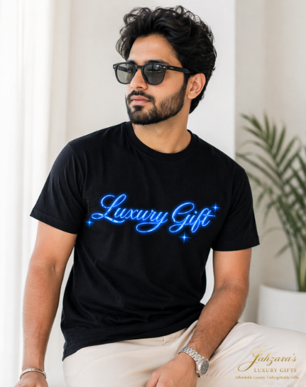Luxury Gift Signature Tee — Ice Blue Edition