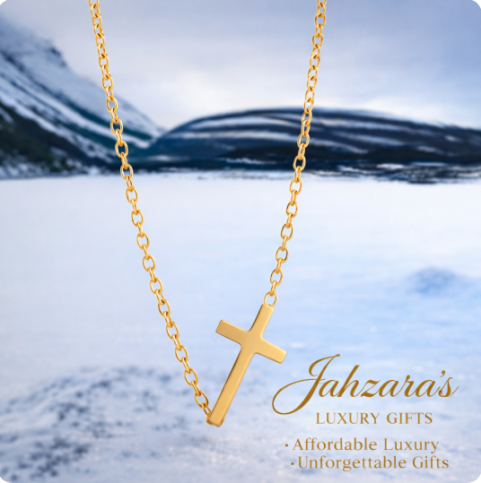 14K Gold Plated Cross Lariat Necklace - Boldly You