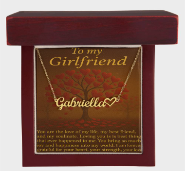 Love of My Life - Heart Name Necklace (18K Yellow Gold)