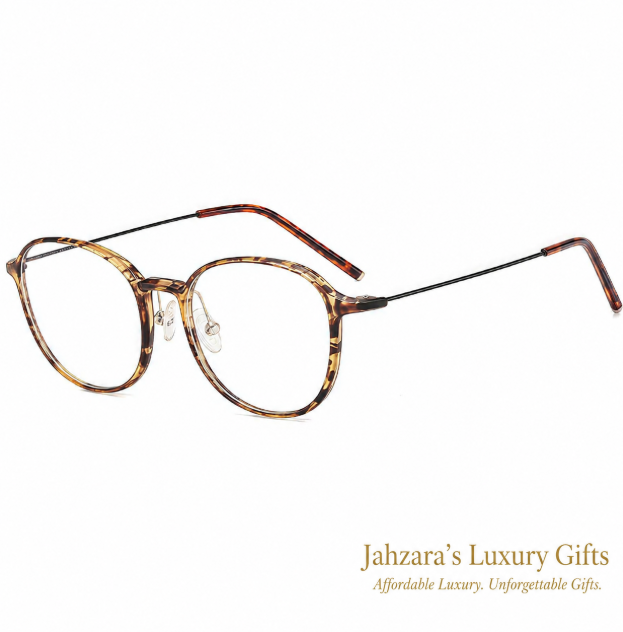 Slim Round Metal Temple Optical Glasses — IG-Style Luxury Frames for Women